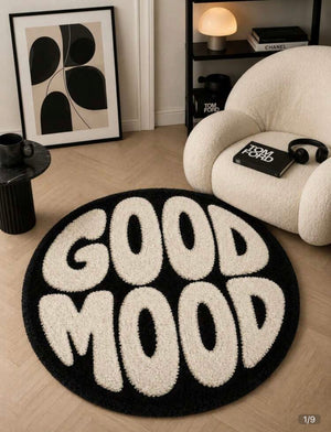 Alfombra Good Mood - negro y blanco