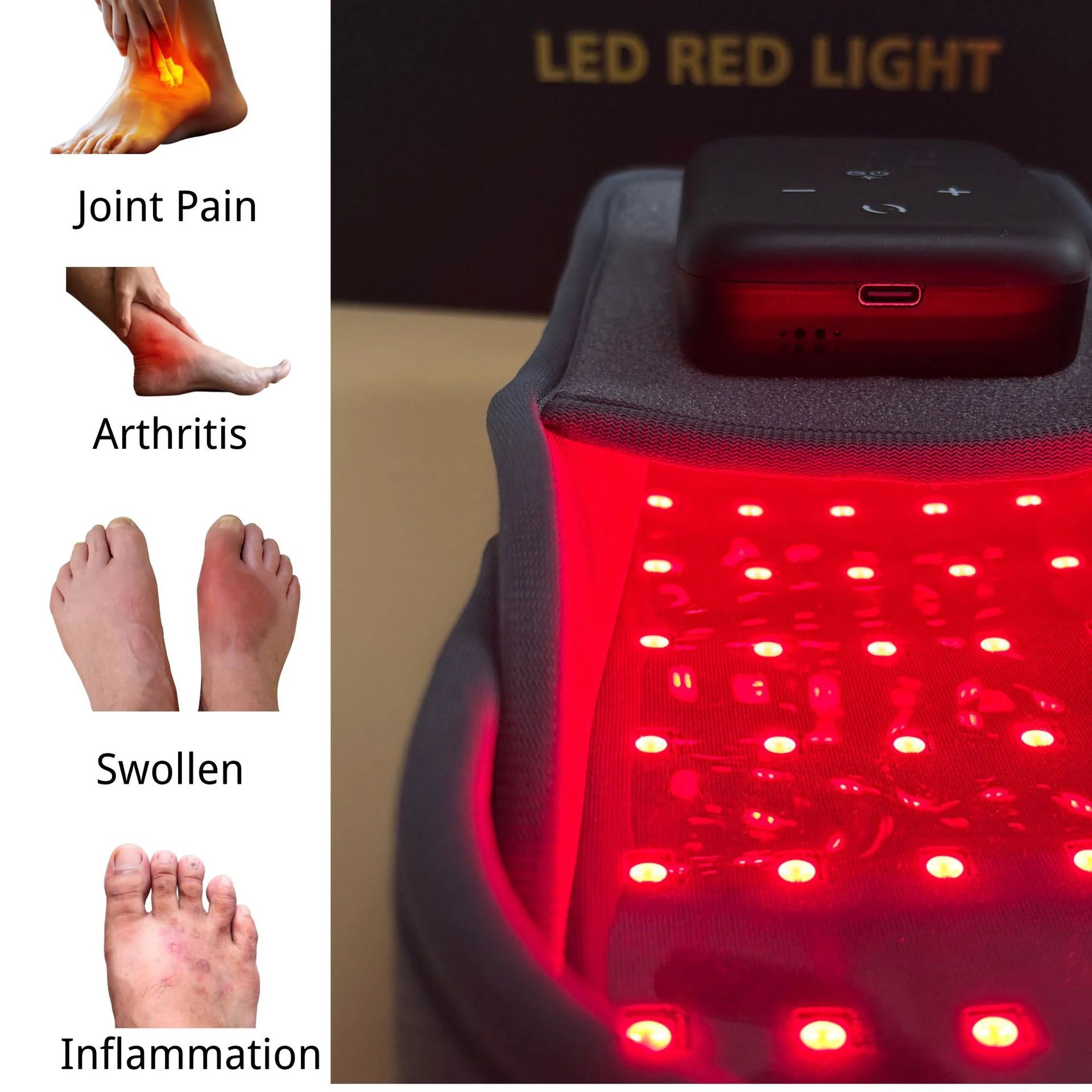 Pantuflas de Terapia de Luz Roja Infrarroja para Pies y Articulaciones