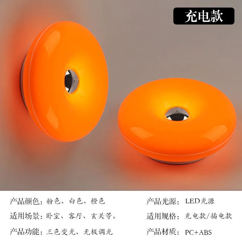 Lámpara Dona LED de Velador USB Luz Nocturna