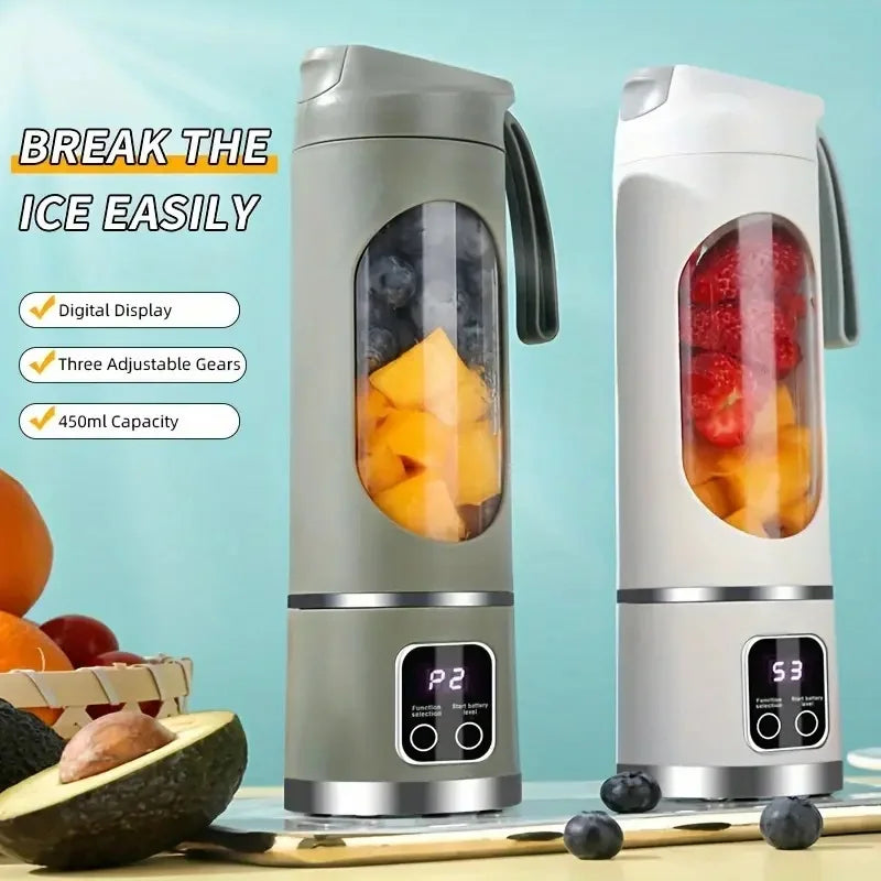 Licuadora Portátil Recargable USB para Batidos y Jugos