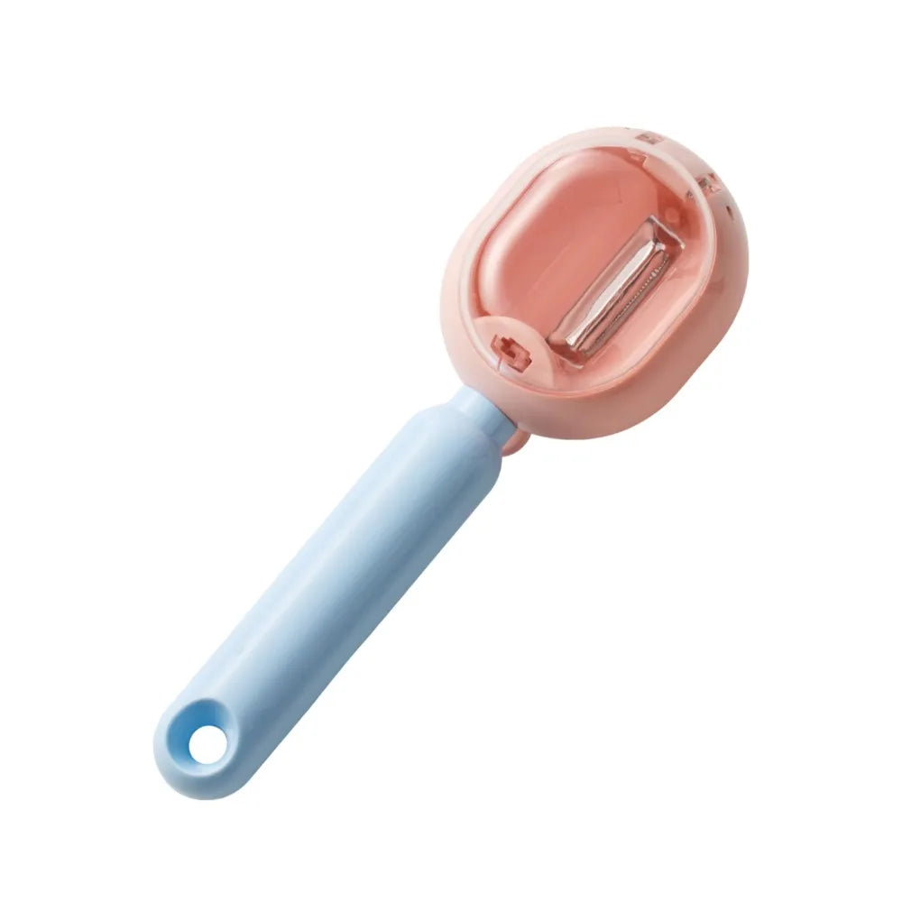 Pelador de Verduras Doble Función con Recipiente Recolector Acero Inoxidable